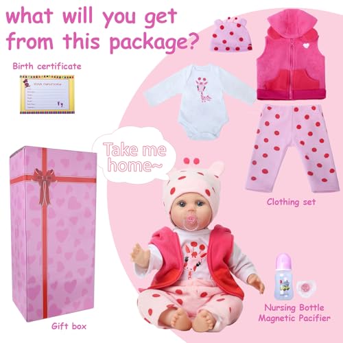 Muñeca Reborn Kdudgso Lucy 22 Pulgadas Realista miniatura 5