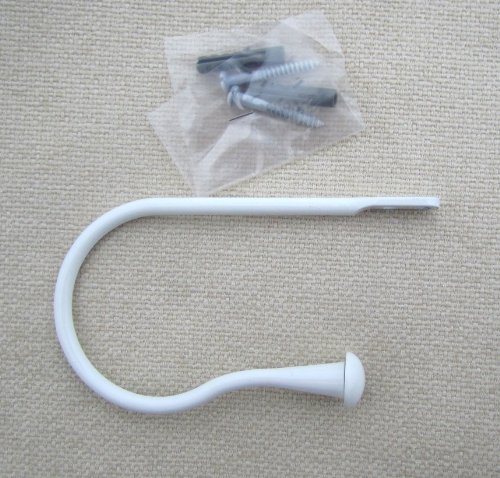 Urbanest Zinc Mini Window Curtain Drapery Holdback Tie Back, 1pcs (Glossy White)