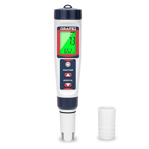 Probador de sal de piscina, probador de cloro sin cloro, medidor de pH digital para piscina, 7 en 1, pH sin sal, cloro, ORP, TDS EC, probador de