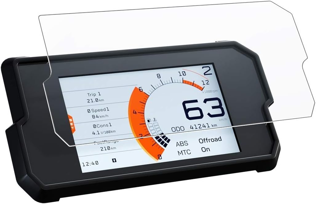 Action Pro 9H Nano Tempered Glass Screen Protector Compatible with KTM Duke 390 2017+, 390 Adventure 2020, Transparent