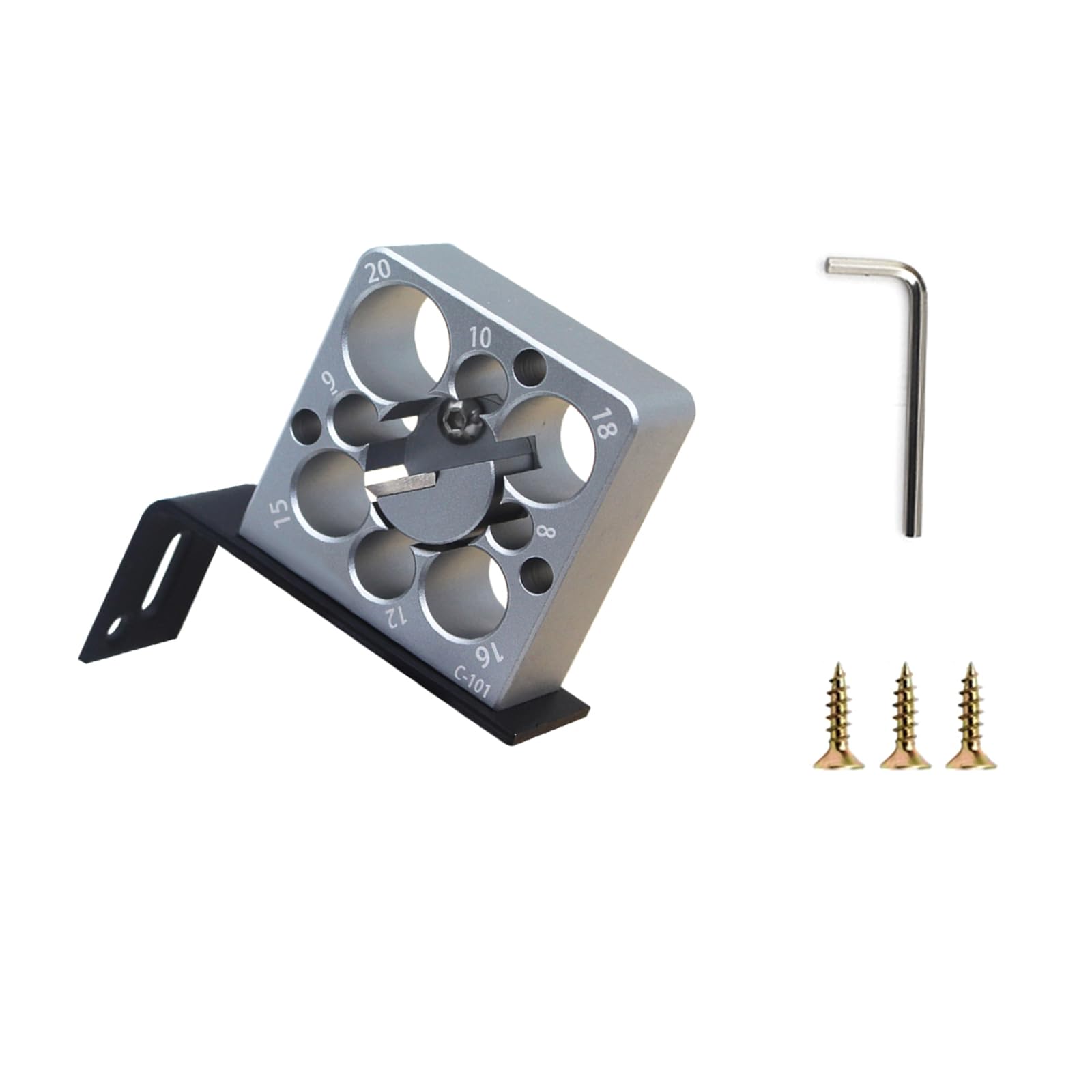 Aluminum Alloy Dowel Jig 8 Adjustable Hole 8-20mm Drill Attachment Drill Tool for Woodworking & Carpentry Projects