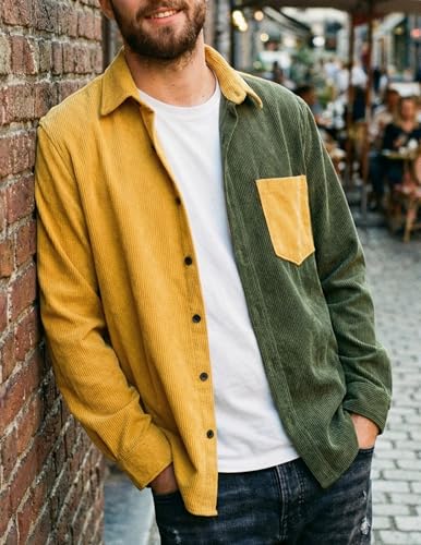 Image of ZAFUL Men's Shacket Aztec Print Shirt Jacket Flannel Button Up Turndown Collar Overshirt Chest Pocket Button Flap Thick Shirt