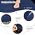 RELAX4LIFE 8-Piece Patio Furniture Set - PE Wicker Conversation Set w/Cushions, Pillows, Tempered Glass Table, Storage Box, Outdoor Sectional Sofa Set for Yard, Deck (Navy Blue)