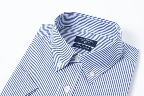Year In Year Out Wrinkle Free Dress Shirts for Men Regular Fit Short Sleeve Button Down Shirts Business Casual Shirts2