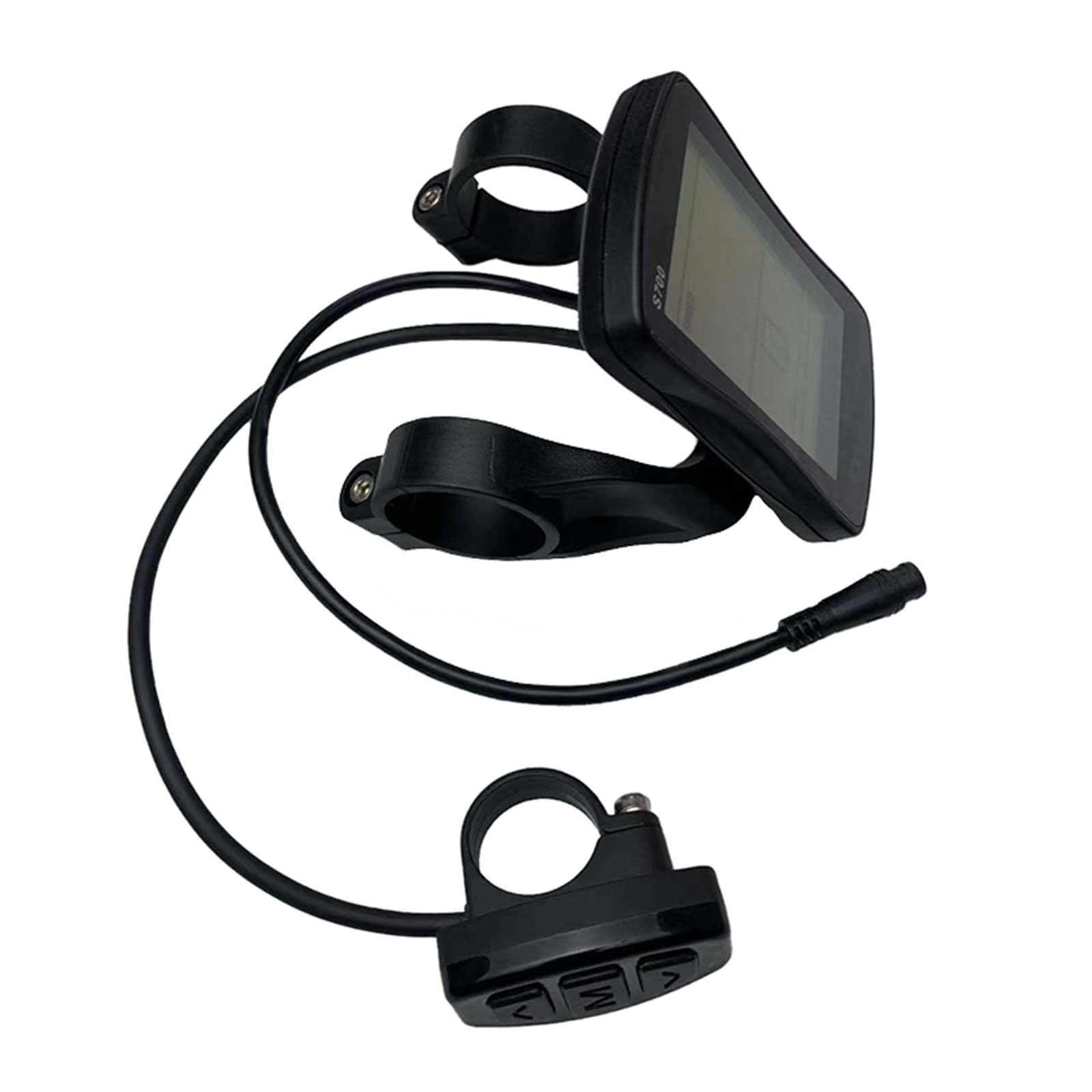 NULKOMMA S700 Electric Bike LCD Display Meter E-Bike Display Screen 36V/48V Electric Bike Computer Conversion Accessories for Electric Scooter (6-pin-Male Plug)