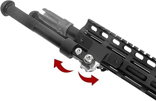 Miniatura 3 de Bípode táctico MLOK de 6.5 a 9 pulgadas plegable ajustable para caza y tiro al aire libre Se fija al riel M (negro)