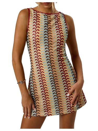 GORGLITTER Women's Color Block Crochet Boho...