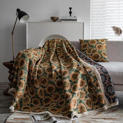 Housse de canapé réversible en chenille protectrice anti-usure 4 places