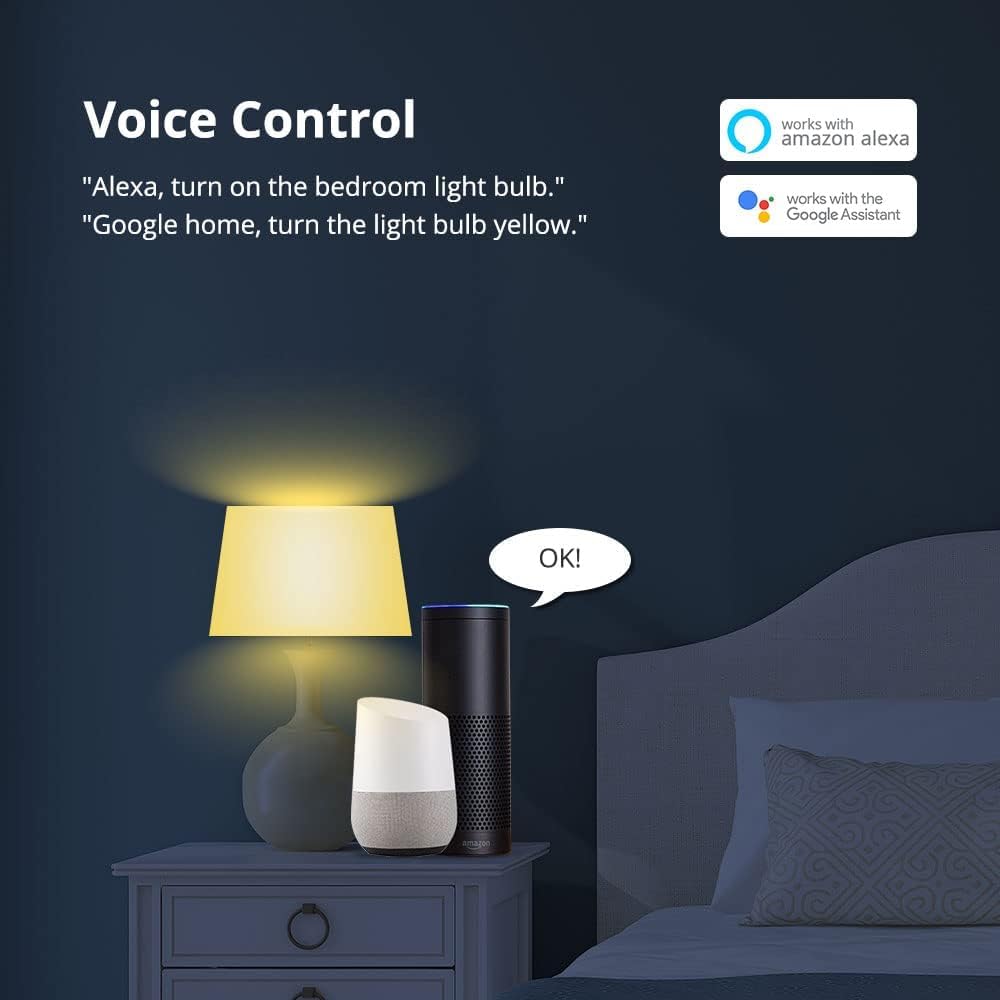 BENEXMART WiFi MR16 Tuya bombillas led inteligentes, 12V 5W RGBCW regulable Spotlighting GU5.3 LED WiFi bombilla, compatible con Alexa Google Home control de voz. (6)