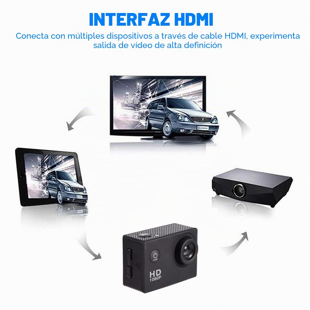 Topiky Cámara de acción 4K WiFi Impermeable 30m Deportes al Aire Libre Video DV Cámara 1080P Full HD LCD Mini videocámara con 900mAh Baterías Recargables y Accesorios de Montaje Kits(Negro)
