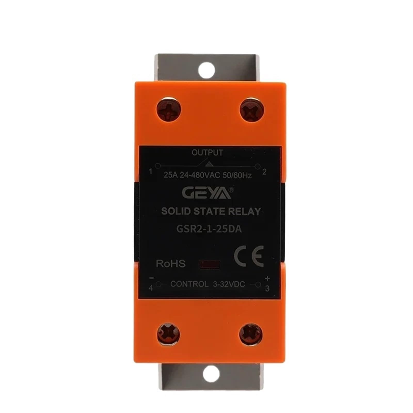 Relé de estado sólido con radiador SSR 10DA 25DA 40DA Control CC CA monofásico SSR montaje en carril Din monofásico (Color : DC to AC, Size : 40A)