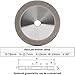 3 Inch 150 Grit Flat Diamond Grinding Wheel Cutter Grinder Power Tool with 1/2
