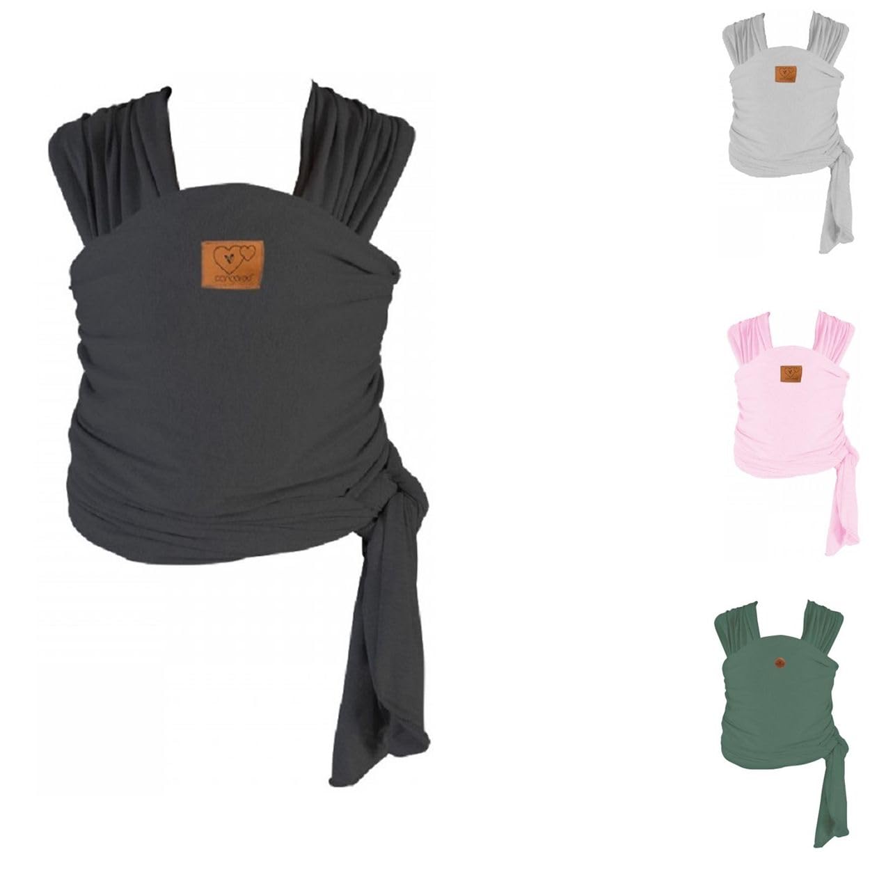 Cangaroo aide au portage Cherish, écharpe de portage, taille universelle, coloris:noires
