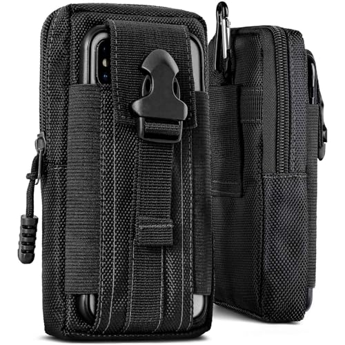 Étui de survie Motorola Moto E5 ONEFLOW en nylon noir avec support ceinture