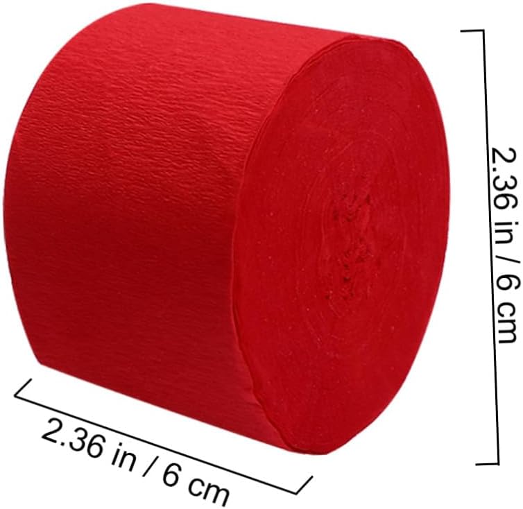 Artibetter 9 Pcs Crepe Paper Streamers Set Red, Gold, and Dark Emerald Rolls for Halloween and Party Decorations DIY Craft Supplies 4.5cm X 25m Each