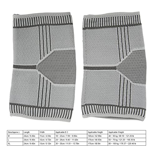 OUKENS 1 Pair Elbow Pad Guard Graphene Warming Brace Support Protection Sleeve for Sports Fitness Lattice Heating(XL)