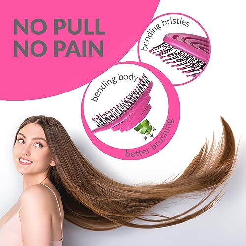 marQus Detangling Hair Brush for Women and Men, With Ultra-Soft, Flexible Bristles and Body, Glides Through Tangles with Ease - Image 2