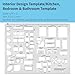Sooez Architectural Templates, House Plan Template, Interior Design Template, Furniture Template, Drawing Template Kit, Drafting Tools and Supplies, Template Architecture Kit, Set of 3, Yellow