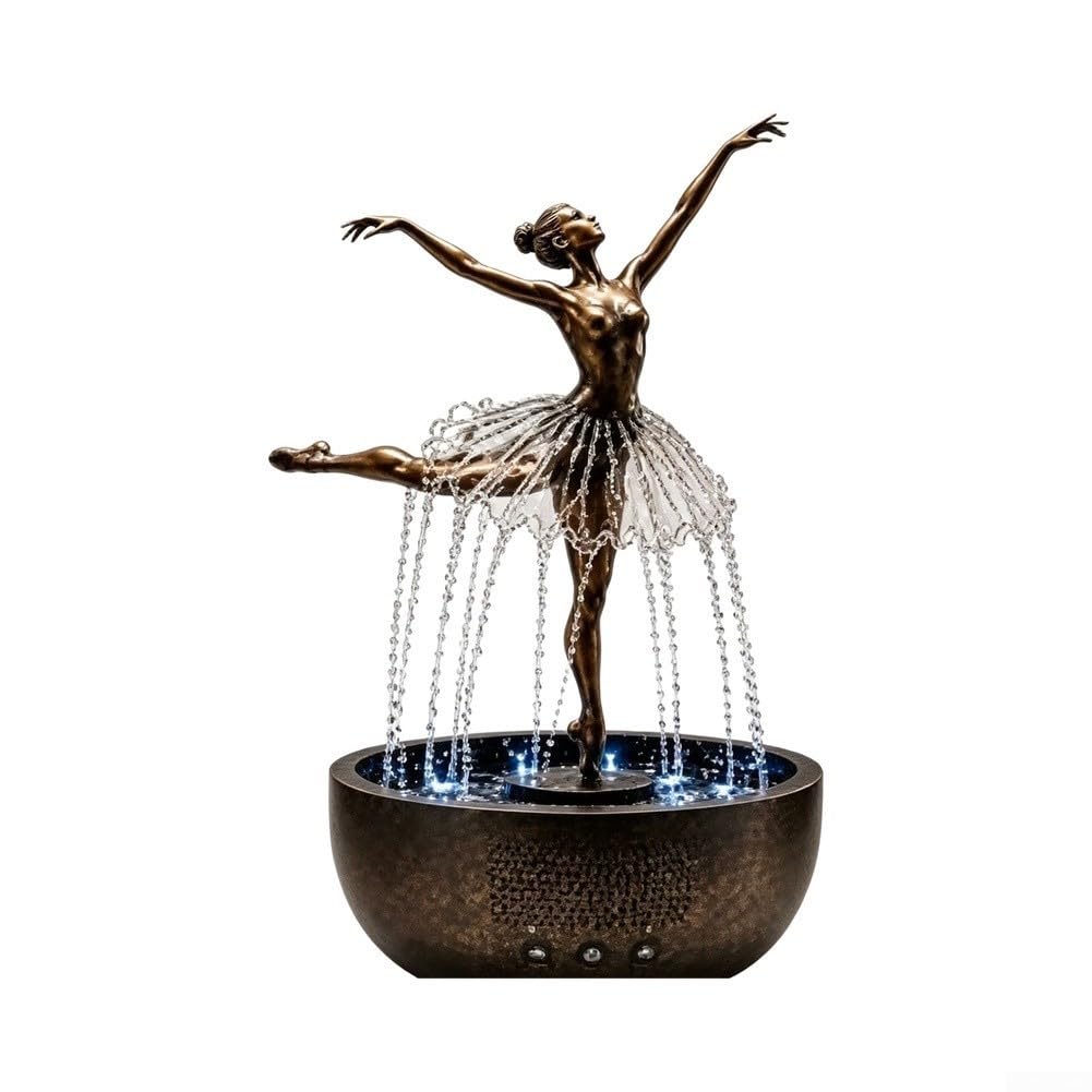 Fontaine de table ballerine en résine 28 cm pour décoration