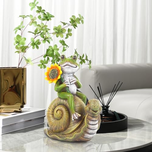 Statue de jardin escargots déco extérieure résine pour cour