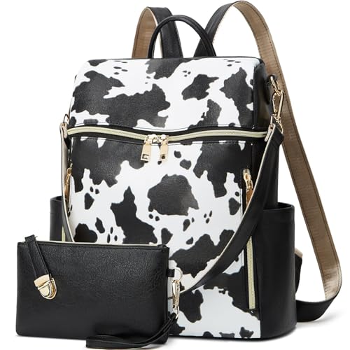 Makes Backpack Purse for Women PU Leather Travel Satchel Handbag Convertible Design Bag with Purse 2 Piece 13 Inch