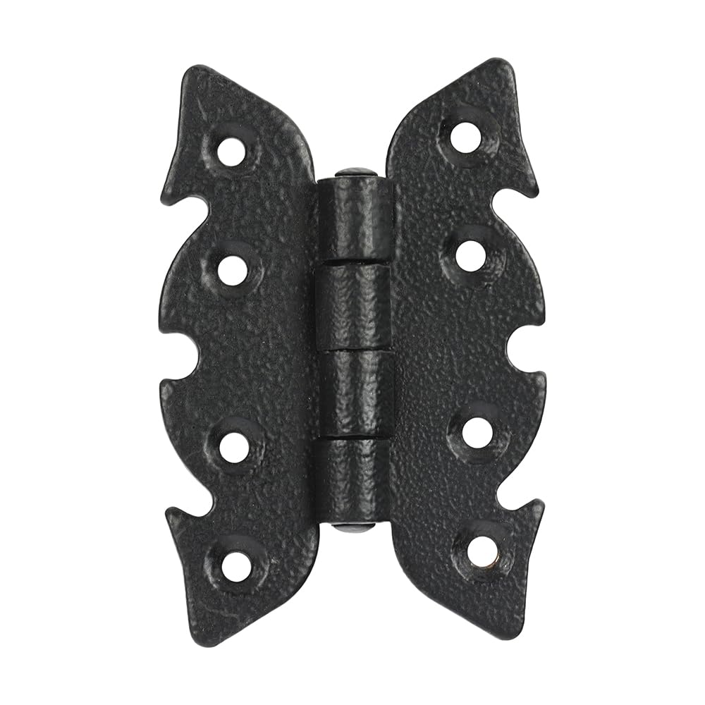 Timco Pair of Butterfly Hinges Surface Fixing Cupboard Boxes Antique Black 70x46