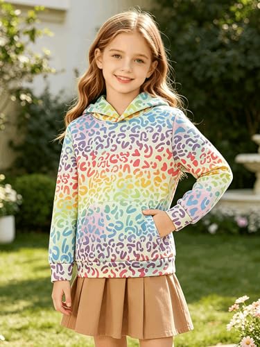 Image of uideazone Teen Girl Sweatshirt Hoody Hoodies Hooded Pullover with Pockets 4-14 Years