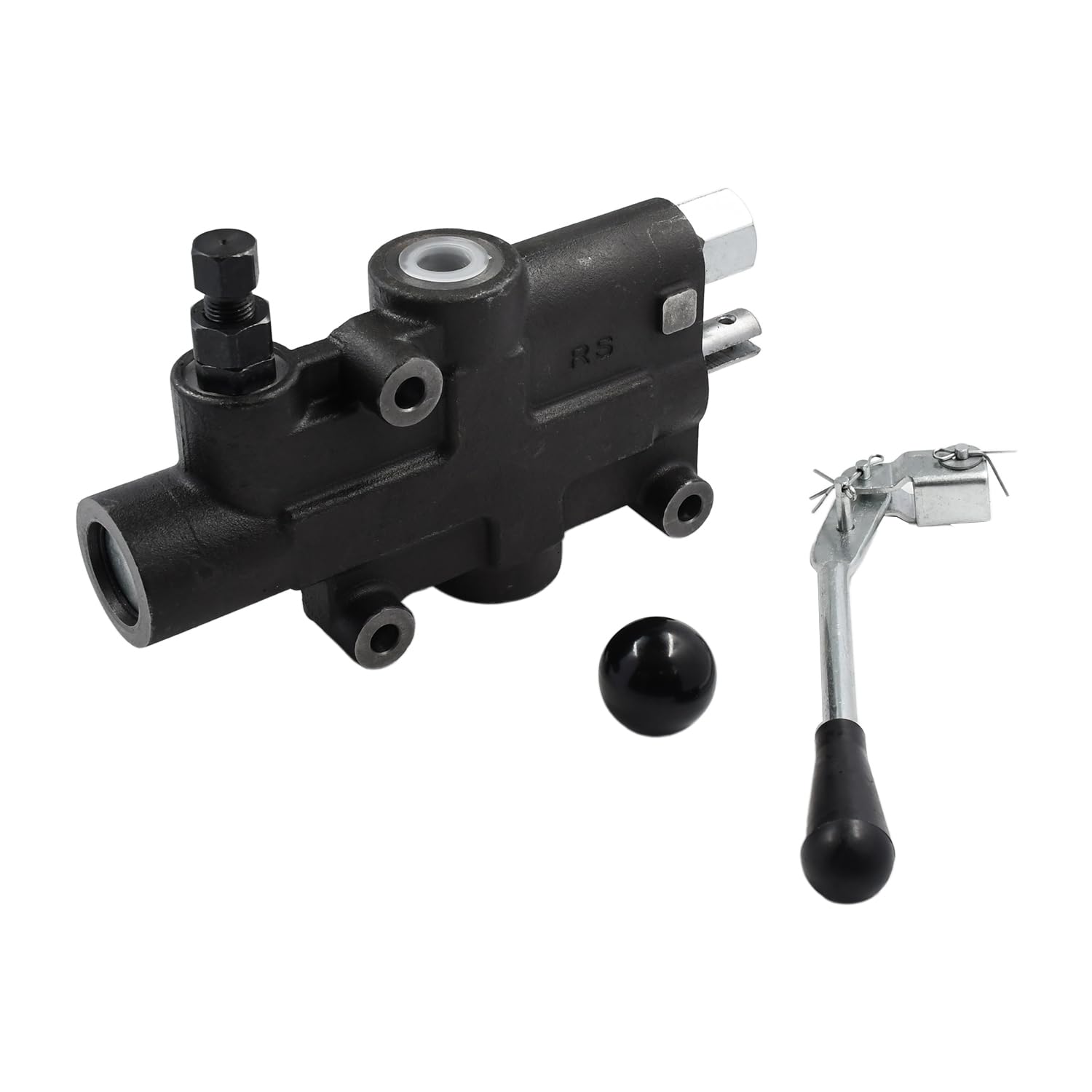 LS-3000-1 Log Splitter Valve, 4 Ways 3 Positions Directional Control Valve, for Hydraulic Log Splitters with Auto Return Detent Lever Handle, 25GPM 2750PSI, 1/2