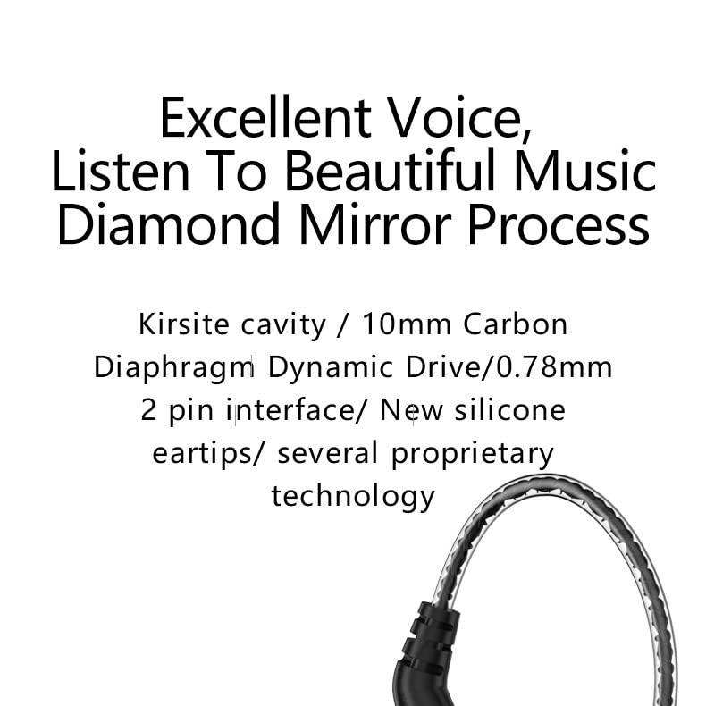 Image of KEEPHiFi Headphones BLON BL03 Wired Earphones,10mm Carbon Diaphragm Dynamic Driver in Ear Monitors for Clear Sound,HiFi Bass Noise-Isolating Earbuds for Music Lover (Gun no Mic)