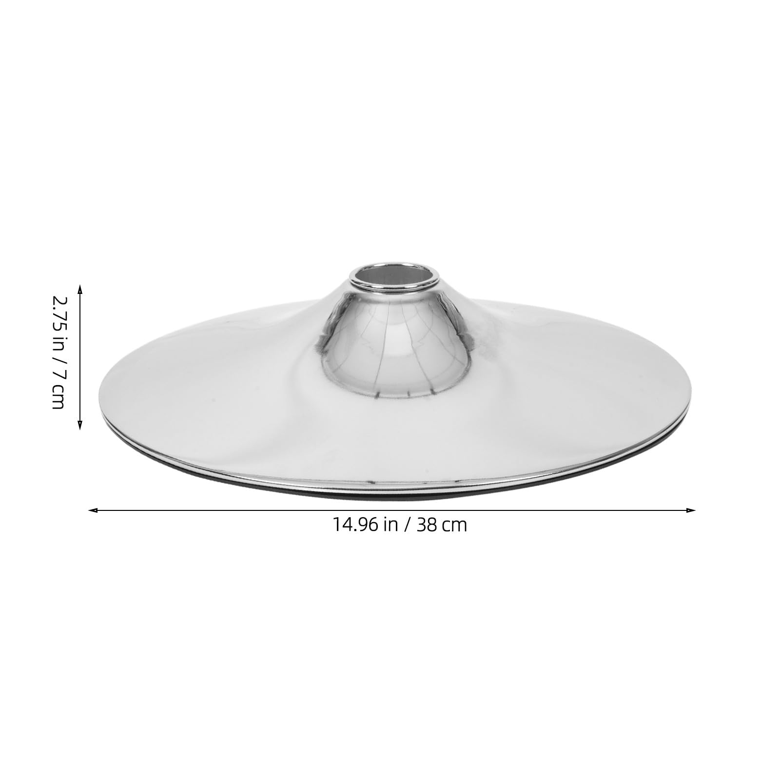 Housoutil Socle Robuste pour Fauteuil de Salon et Fauteuil de Barbier en Acier Inoxydable Base Pivotante Argentée pour Coiffure et Travail Confortable
