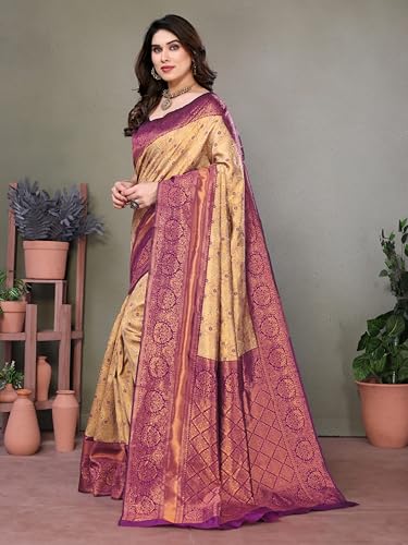 Image of Women's Kanjivaram Soft Silk Banarasi Saree With Blouse Piece | Banarasi Sari For Women | Saree with Blouse piece