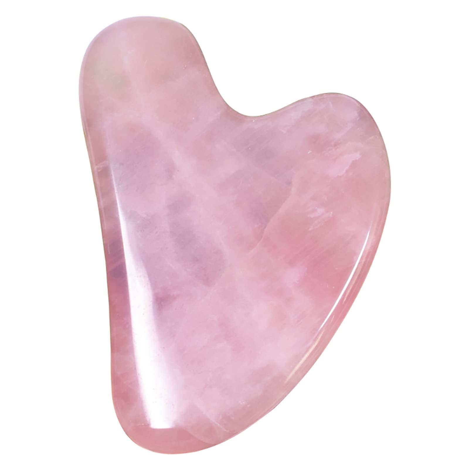 Herramienta de masaje for raspar Gua Sha, secreto de belleza asiática, cuarzo rosa Natural tallado, placa de desguace de cristal for relajación de la salud pulida Inicio Colecciones ( Color : One Size
