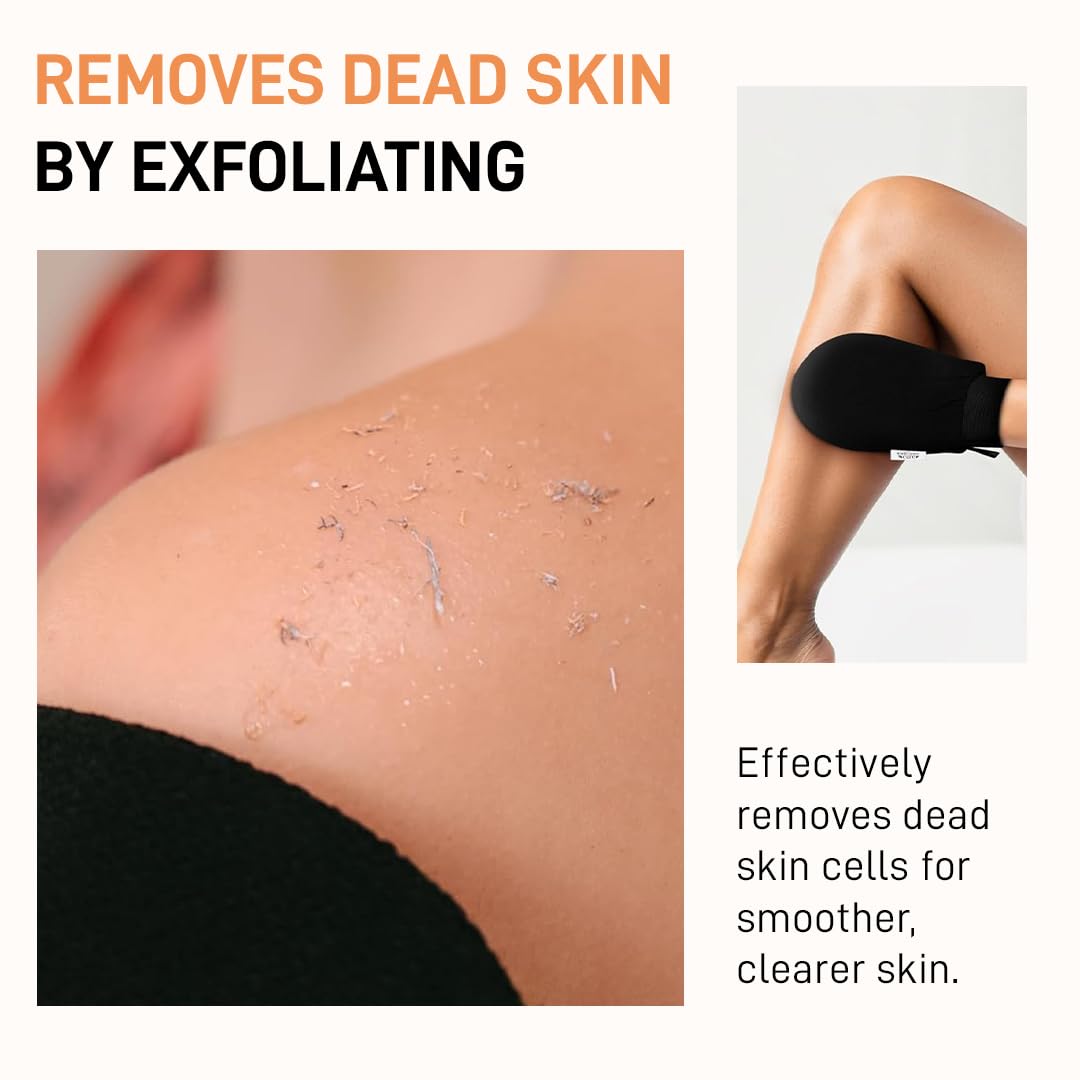 Multibrite Reusable Skin Exfoliating Gloves for All Skin Types, Anti-Bacterial, Deep Exfoliation, Smooths and Brightens Skin, Removes Dead Cells, Perfect Fit, Increases Circulation, Radiant Glow Ideal for Sensitive Skin 4