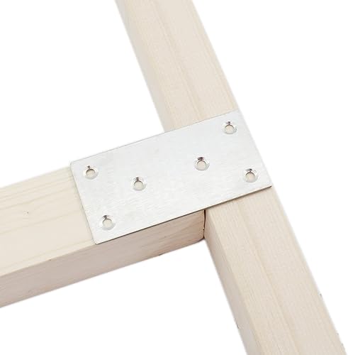 Miniatura 7 de 4 placas reparadoras resistentes, soporte plano de acero inoxidable, soporte recto, placas de fijación, conector de unión para muebles de madera,