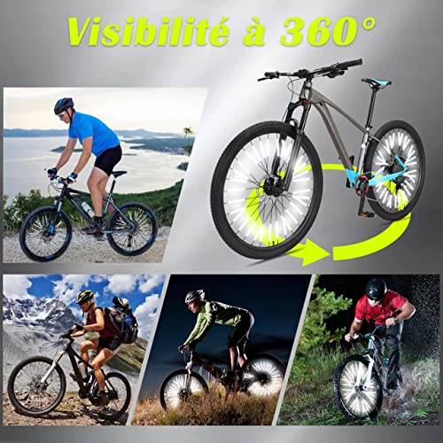 Reflecteur Rayon Velo,72 PCS Visibilité à 360° Réflecteurs pour Rayons de Vélo Bicyclette Rayons Réfléchissants pour Tous Les Rayons de Vélo Standard - Image 8