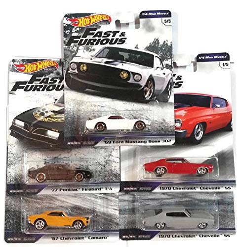 Hot Wheels 2019 Fast & Furious 1/4 Mile Muscle - Full 5 Car Set