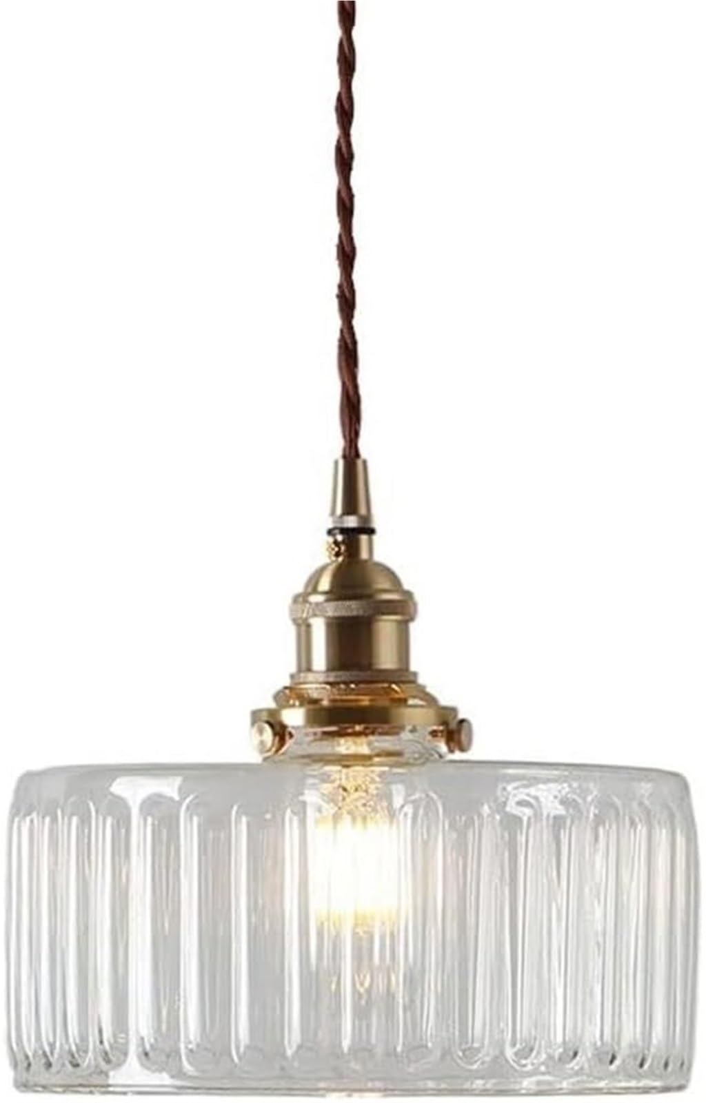 HUAYUSEDF Vintage Industrial Pendant Lamp Chandelier Hanging Lighting Ceiling Fixture E27 for Kitchen Island Living Room Bedroom Hallway