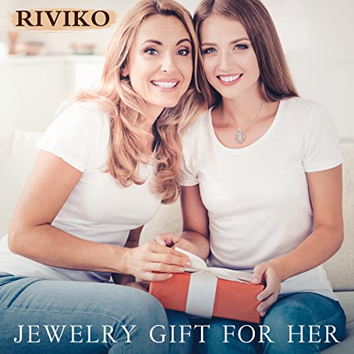 RIVIKO Infinity Heart Symbol Necklace for Women 925 Sterling Silver Love Heart Pendant Valentine's Day Mother's Day Anniversary Birthday Christmas Jewelry Gifts for Women Mom Wife Sister Her Friends4