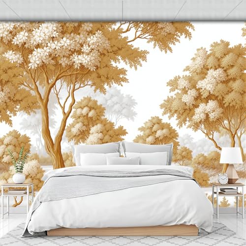 Fresque Murale Forêt Salon et Chambre Ambiance Rétro - 5