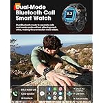 Smart Watches for Men, Bluetooth Call Military Smart Watch, Waterproof Fitness Tracker with Heart Rate/Blood Oxygen/Sleep Monitor/124 Sports Modes, Tactical Watch for Android Phones & iPhone (Black) - Image 5