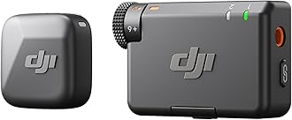 DJI Mic Mini (1 TX + 1 RX) Wireless Microphone, Ultra Lightweight, High Quality Audio Noise Canceling Auto Limit Pin Microphone for Camera/iPhone/Android, Vlog Shooting, Streaming, 400m Transmission