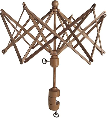 Miniatura 5 de Knit Picks Paquete de bobinado de hilo - Bobinadora de bolas de hilo (rojo) y hilo de madera de abedul Swift