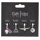 Set beinhaltet Platform 9 3/4, Heiligtümer des Todes, Liebestrank und goldenen Snitch charms