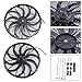 ASTOU 2PCS 16 inch Universal Electric Cooling Fan Radiator Fan Kit,2 Plug Pin Number Adjustable Mounting for Aluminum Radiator Car Truck SUV Universal Fit