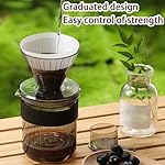 Baokuan Pour over Coffee Maker Three in One Hand Brew Coffee Pot Reusable Dripper Portable Coffee Pot with Scale for Rv Living Vacation - Image 5