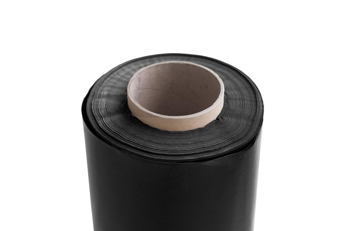 Pellicola di copertura per massetto, pellicola in PE nera, membrana resistente all'umidità, robusta pellicola in polietilene, diverse dimensioni e spessori