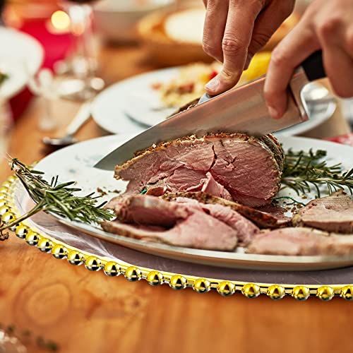 100-Pcs-Clear-Round-Charger-Plates-13-Inch-Plastic-Dinner-Charger-Plates-Decorative-Charger-Service-Plates-with-Beaded-Rim-for-Wedding-Birthday-Party-Events-Dinner-Table-Decoration-Gold