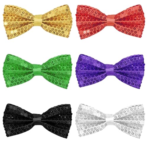 6 piezas pajaritas con lentejuelas para hombre