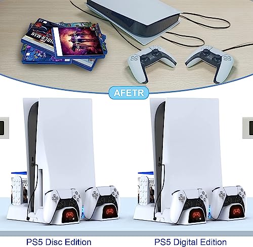 Suporte ps5 com estação de resfriamento e carregador de controlador playstation 5 estação de carrega