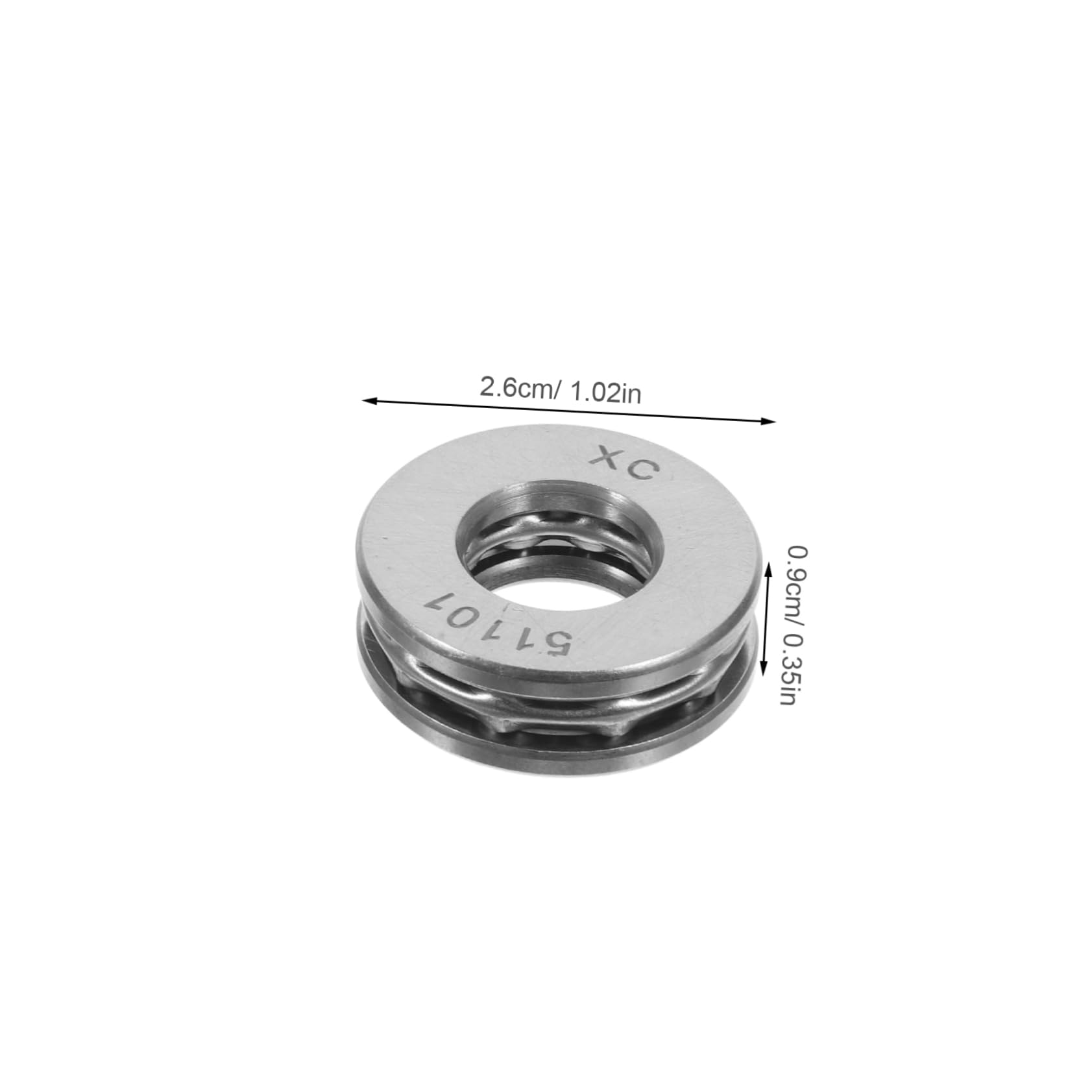 SOLUSTRE 4pcs Steel Thrust Ball Bearings for Electric Motor Heavy-Duty Smooth Rotation L Thrust Ball Bearings for Industrial